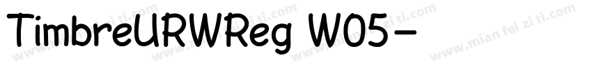 TimbreURWReg W05字体转换